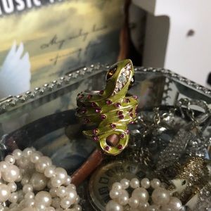 BETSEY JOHNSON Jeweled Snake Ring